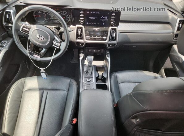 5XYRL4LC6MG061123 2021 KIA SORENTO Black Dashboard view