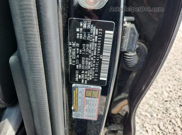 5XYRL4LC6MG061123 2021 KIA SORENTO Black VIN sticker view