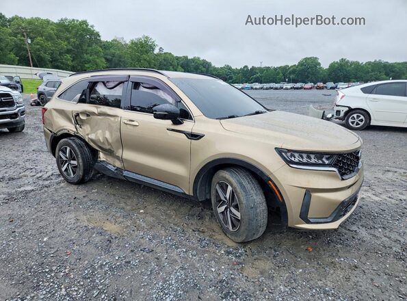 5XYRL4LC7MG009905 2021 KIA SORENTO Gold Front right