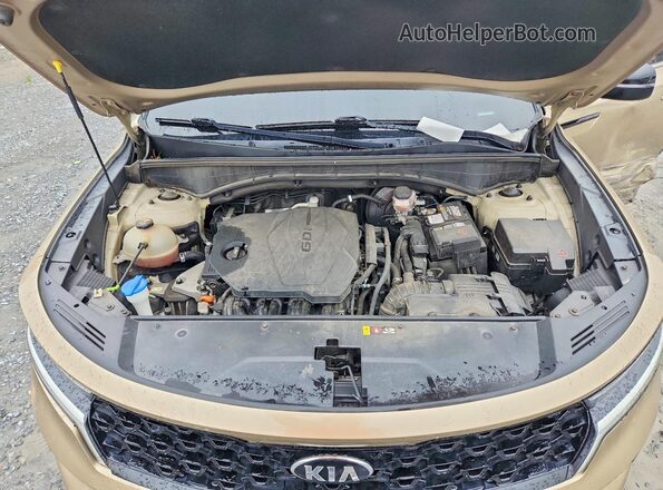 5XYRL4LC7MG009905 2021 KIA SORENTO Gold Engine compartment view