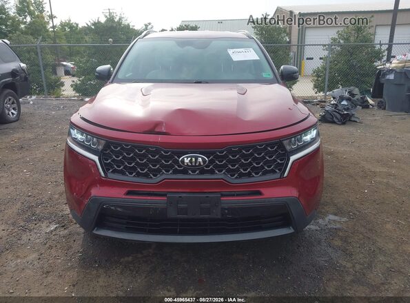 5XYRLDLC5MG021275 2021 KIA SORENTO Maroon Instrument cluster view