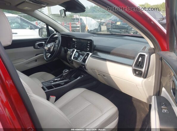 5XYRLDLC5MG021275 2021 KIA SORENTO Maroon Front interior view