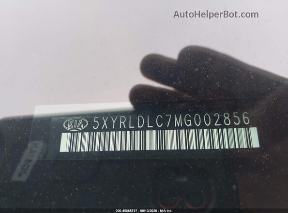 5XYRLDLC7MG002856 2021 KIA SORENTO Золотой Вид подкапотного пространства