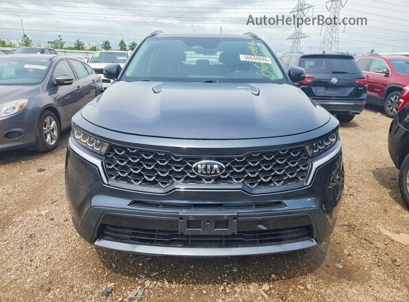 5XYRLDLC8MG038135 2021 KIA SORENTO Gray წინა ხედი