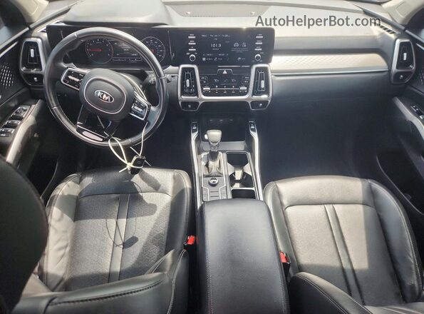 5XYRLDLC8MG038135 2021 KIA SORENTO Gray წინა პანელის ხედი