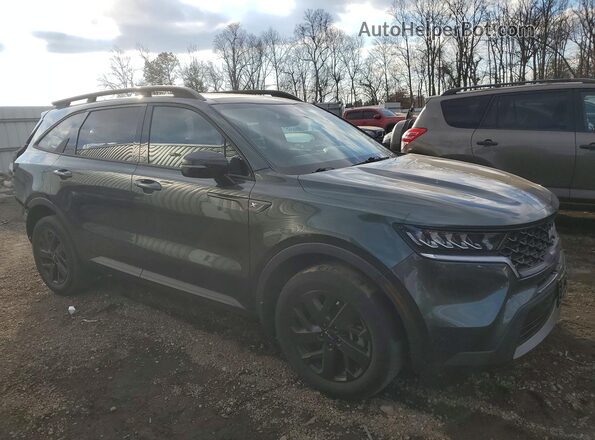 5XYRLDLC8NG139922 2022 KIA SORENTO Green Передня права чверть