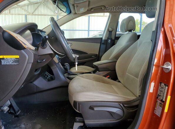 5XYZT3LB1GG360895 2016 HYUNDAI SANTA Orange წინა სალონის ხედი