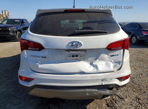 5XYZT3LB1JG519499 2018 HYUNDAI SANTA White Widok z tyłu
