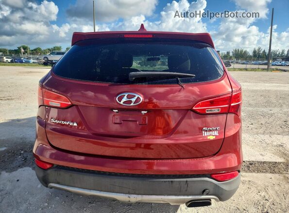 5XYZT3LB2GG327131 2016 HYUNDAI SANTA Red Rear view