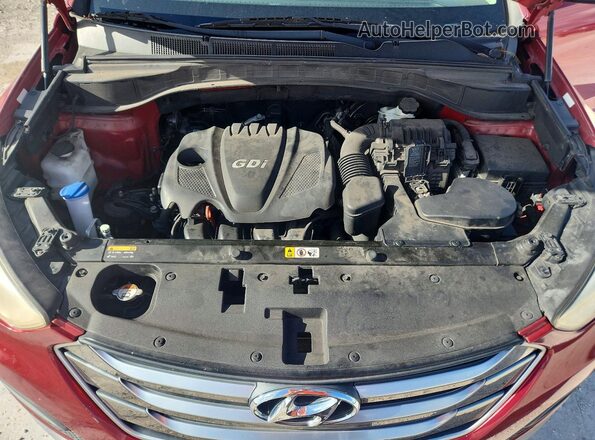 5XYZT3LB2GG327131 2016 HYUNDAI SANTA Red Engine compartment view