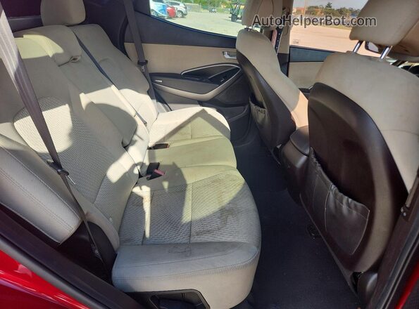 5XYZT3LB2GG327131 2016 HYUNDAI SANTA Red Rear interior view