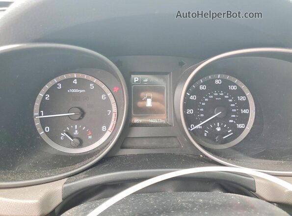 5XYZT3LB2HG382261 2017 HYUNDAI SANTA Silver Widok zestawu wskaźników