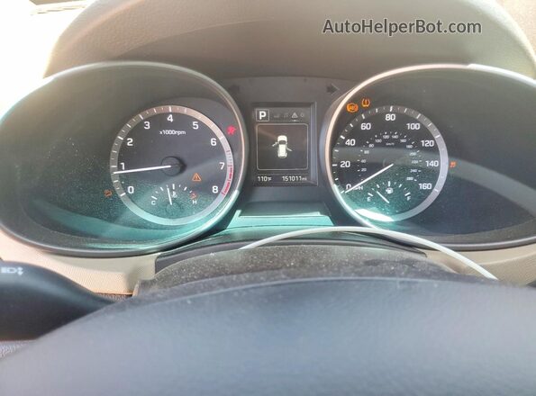 5XYZT3LB2HG495143 2017 HYUNDAI SANTA Burgundy Widok zestawu wskaźników