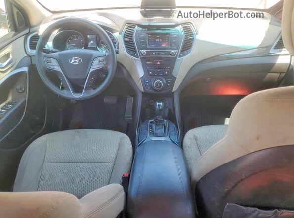5XYZT3LB2HG495143 2017 HYUNDAI SANTA Burgundy Widok deski rozdzielczej