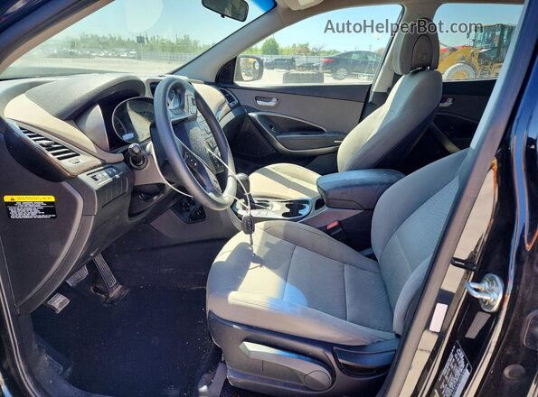 5XYZT3LB2JG538269 2018 HYUNDAI SANTA Black წინა სალონის ხედი