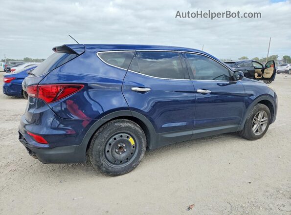 5XYZT3LB2JG540376 2018 HYUNDAI SANTA Blue Задня права чверть