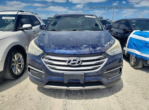 5XYZT3LB2JG540376 2018 HYUNDAI SANTA Blue Вид спереду