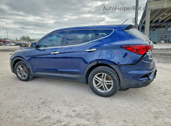 5XYZT3LB2JG540376 2018 HYUNDAI SANTA Blue Задня ліва чверть
