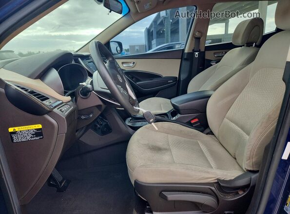 5XYZT3LB2JG540376 2018 HYUNDAI SANTA Blue Вид салону спереду