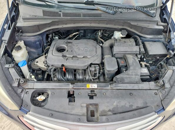 5XYZT3LB2JG540376 2018 HYUNDAI SANTA Blue Вид задньої частини салону