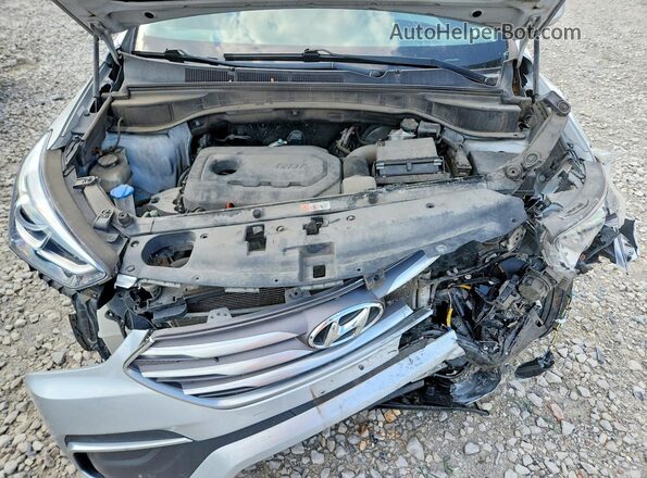 5XYZT3LB3JG558689 2018 HYUNDAI SANTA Silver Widok komory silnika
