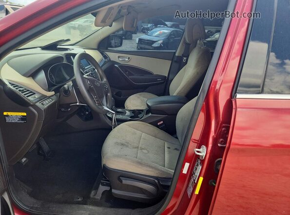 5XYZT3LB4JG533378 2018 HYUNDAI SANTA Burgundy Vista de la etiqueta del VIN