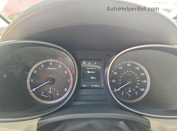 5XYZT3LB4JG533378 2018 HYUNDAI SANTA Burgundy 
