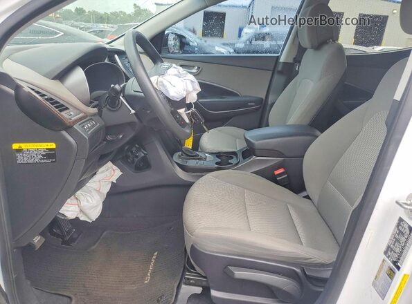 5XYZT3LB4JG545448 2018 HYUNDAI SANTA White Вид салону спереду