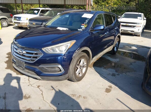 5XYZT3LB5JG553963 2018 HYUNDAI SANTA FE SPORT Blue Front left