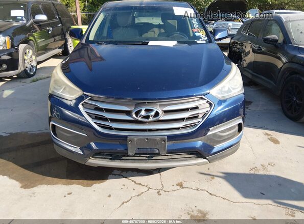 5XYZT3LB5JG553963 2018 HYUNDAI SANTA FE SPORT Blue Front view