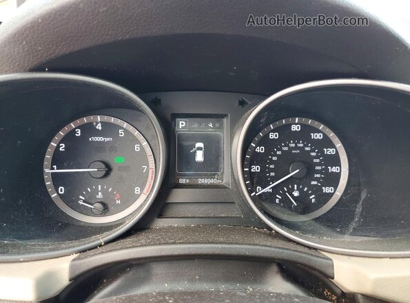 5XYZT3LB6HG413074 2017 HYUNDAI SANTA Red Vista del cuadro de instrumentos