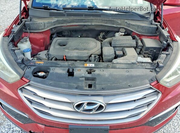 5XYZT3LB6HG413074 2017 HYUNDAI SANTA Red Vista del compartimento del motor