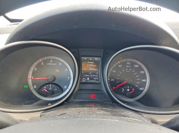 5XYZT3LB7GG348900 2016 HYUNDAI SANTA Blue Instrument cluster view
