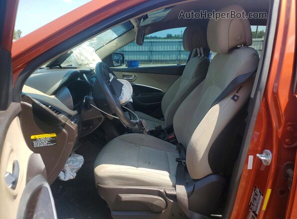 5XYZT3LB7HG381056 2017 HYUNDAI SANTA Оранжевый Вид салона спереди