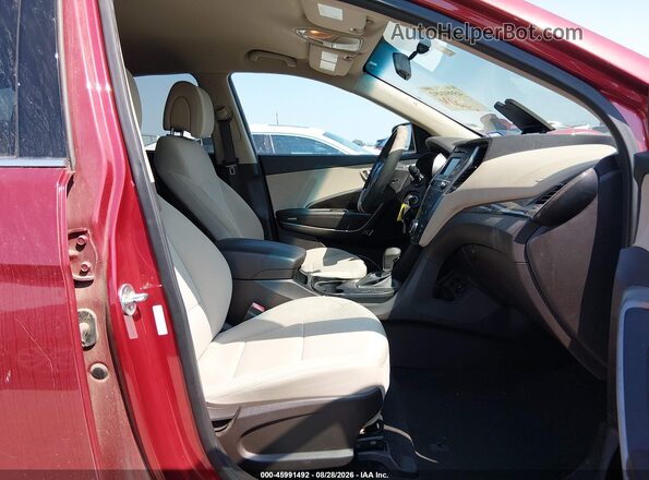 5XYZT3LB7HG410829 2017 HYUNDAI SANTA FE SPORT Red Front interior view