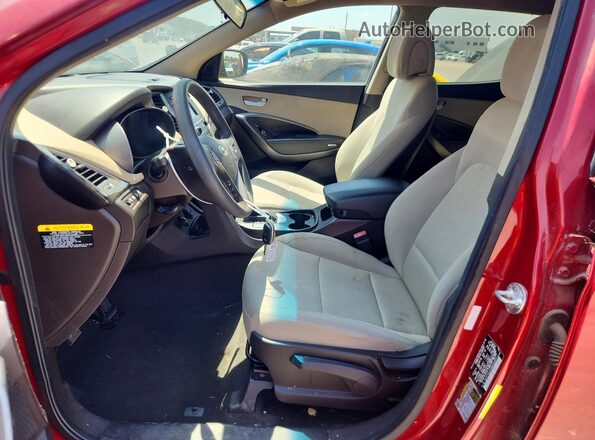 5XYZT3LB7HG456001 2017 HYUNDAI SANTA Burgundy წინა სალონის ხედი