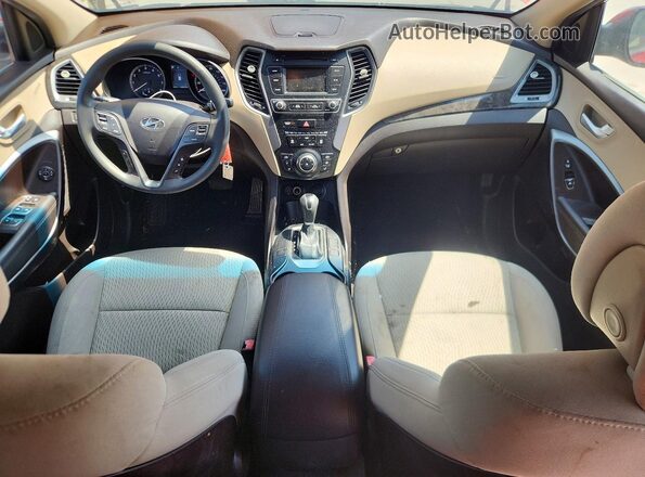 5XYZT3LB7HG456001 2017 HYUNDAI SANTA Burgundy წინა პანელის ხედი
