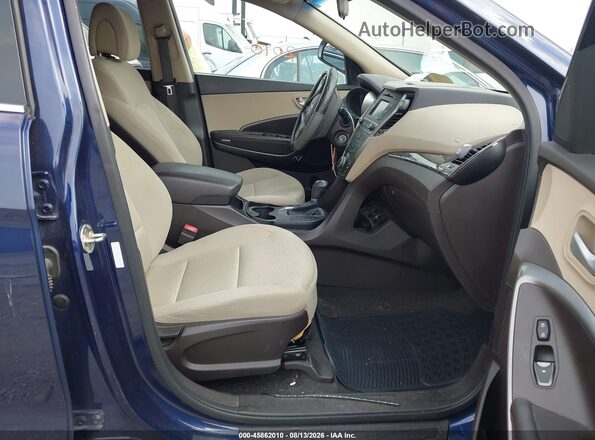 5XYZT3LB7JG533729 2018 HYUNDAI SANTA FE SPORT Blue Widok wnętrza z przodu