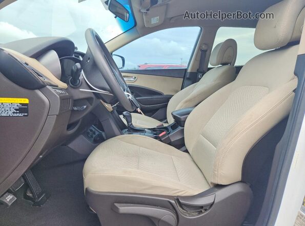 5XYZT3LB8HG423198 2017 HYUNDAI SANTA White Widok wnętrza z przodu