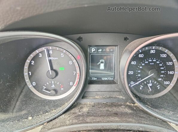 5XYZT3LB9JG527849 2018 HYUNDAI SANTA Blue ხელსაწყოთა პანელის ხედი