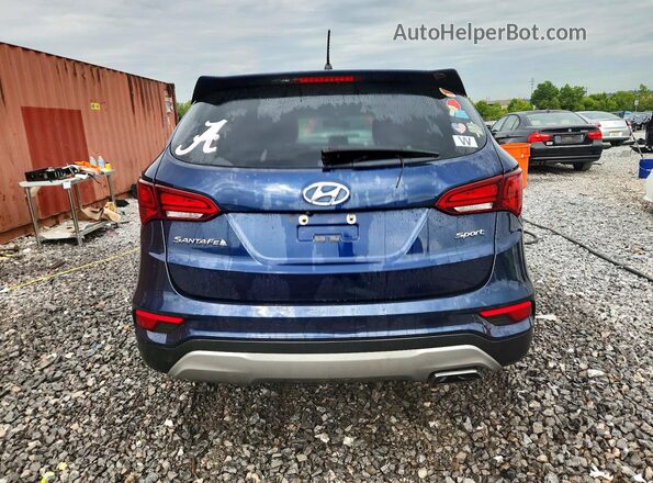 5XYZT3LB9JG527849 2018 HYUNDAI SANTA Blue უკანა ხედი