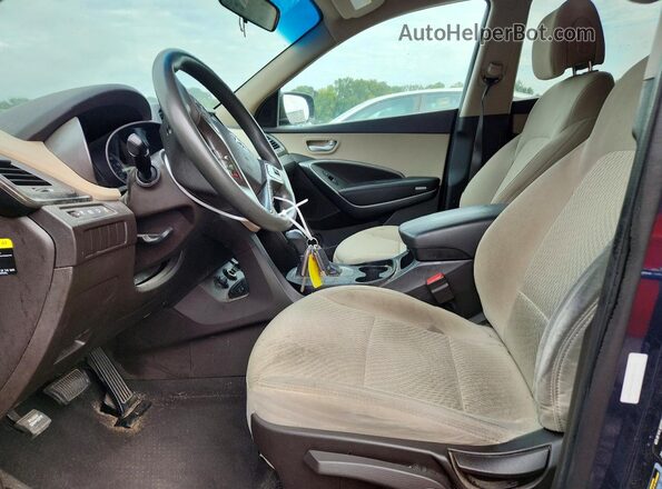5XYZT3LB9JG527849 2018 HYUNDAI SANTA Blue წინა სალონის ხედი
