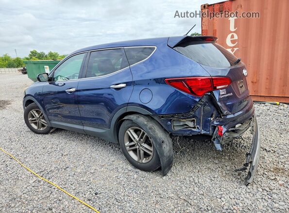 5XYZT3LB9JG542898 2018 HYUNDAI SANTA Blue Հետևի ձախ