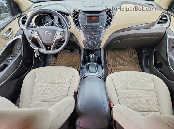 5XYZT3LB9JG542898 2018 HYUNDAI SANTA Blue Առջևի վահանակի տեսք