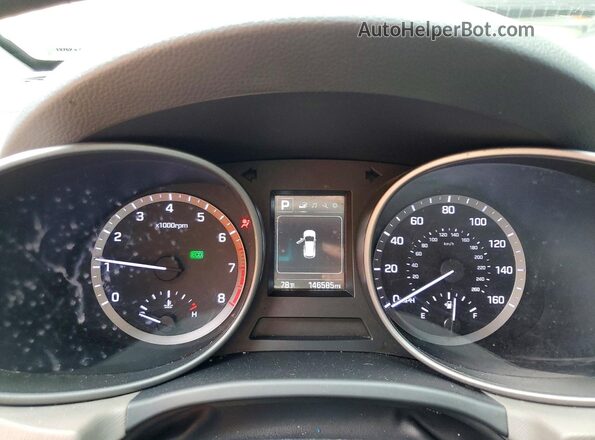 5XYZT3LB9JG572001 2018 HYUNDAI SANTA Серебряный Вид щитка приборов