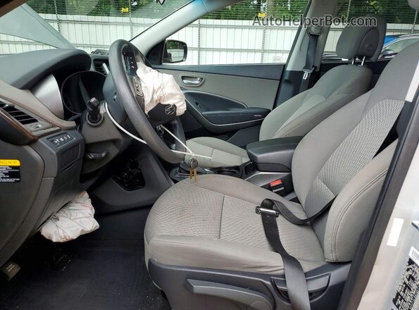 5XYZT3LB9JG572001 2018 HYUNDAI SANTA Серебряный Вид салона спереди