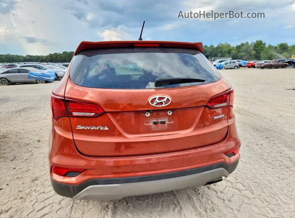 5XYZT3LBXJG522014 2018 HYUNDAI SANTA Orange Widok wnętrza z tyłu