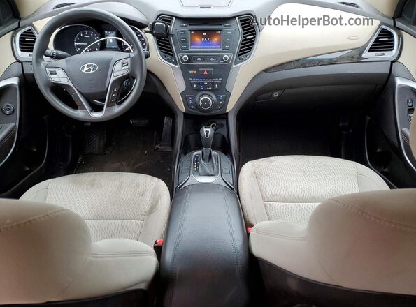 5XYZTDLB0HG457223 2017 HYUNDAI SANTA Blue წინა პანელის ხედი