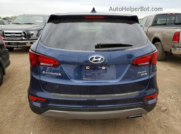 5XYZTDLB0HG457223 2017 HYUNDAI SANTA Blue უკანა ხედი