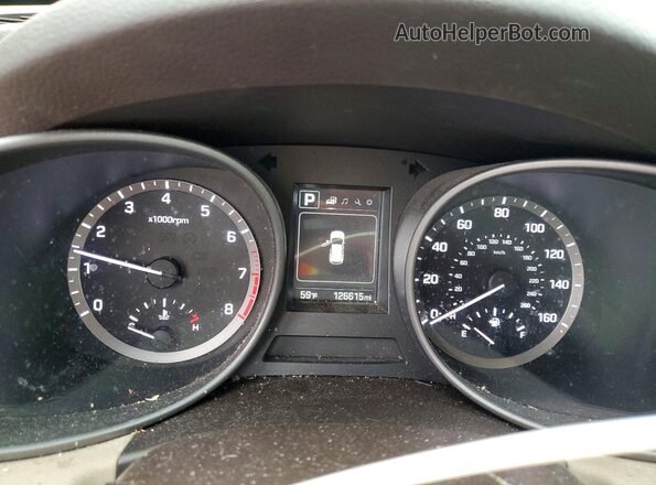 5XYZTDLB0HG457223 2017 HYUNDAI SANTA Blue ხელსაწყოთა პანელის ხედი